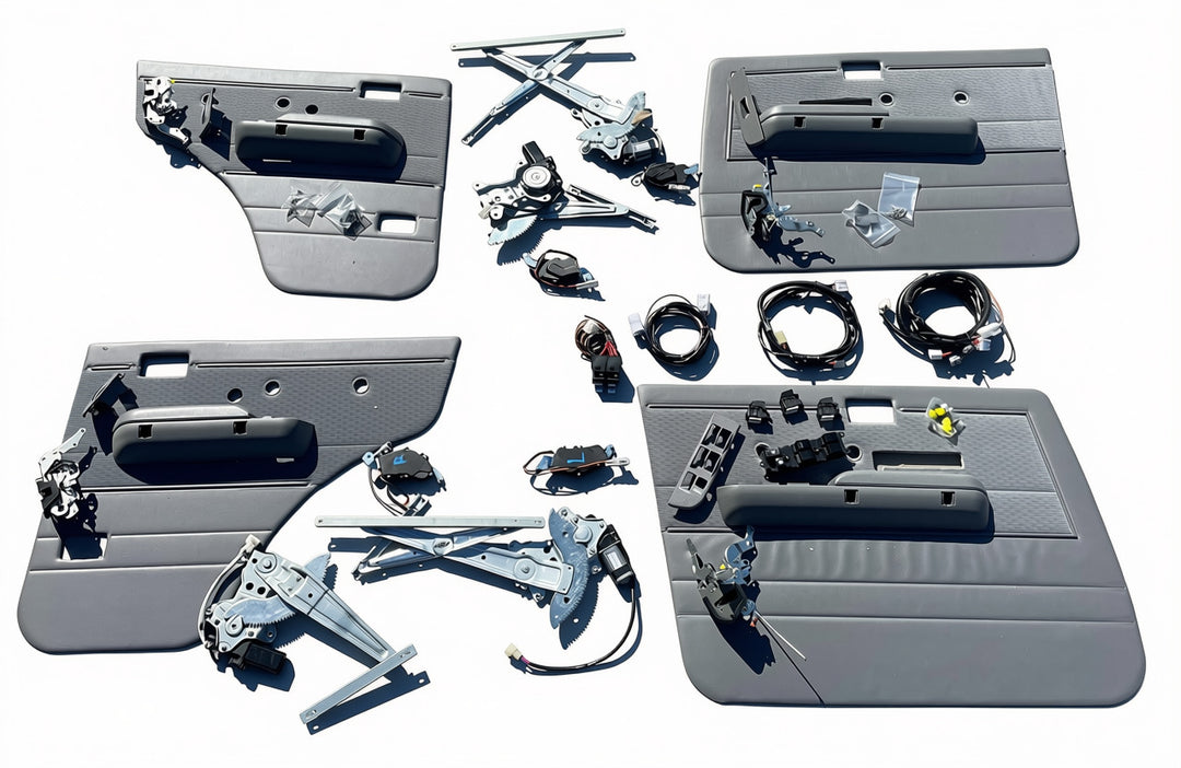79 Series Dual Cab Landcruiser Complete Electric Power Window Kit with Full Glass Window...
