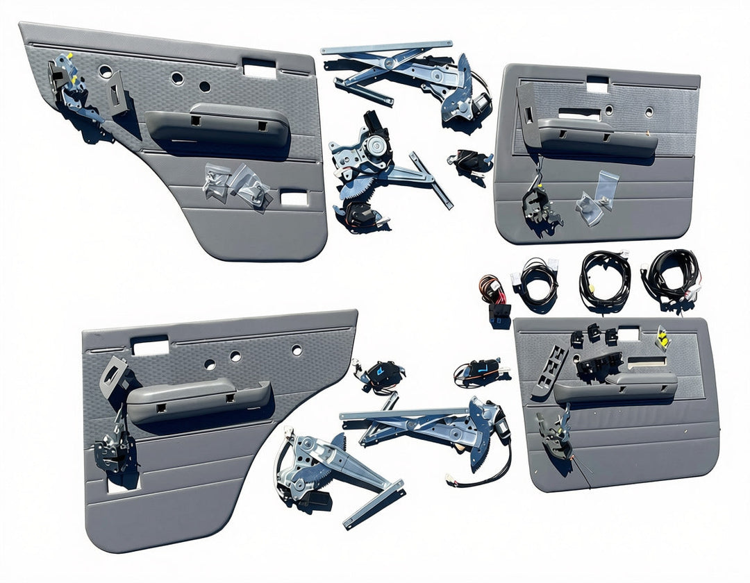 79 Series Dual Cab Landcruiser Complete Electric Power Window Kit with Full Glass Window..