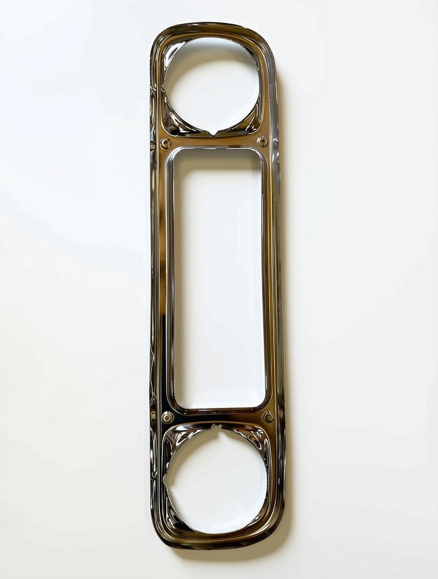 Aftermarket Chrome Grille Light Bezel Panel Suitable for 40 Series Landcruiser Late Model.
