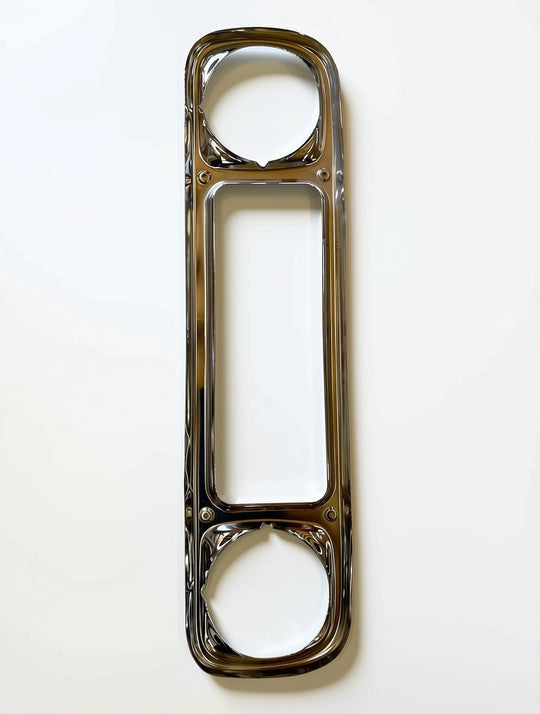 Aftermarket Chrome Grille Light Bezel Panel Suitable for 40 Series Landcruiser Late Model.
