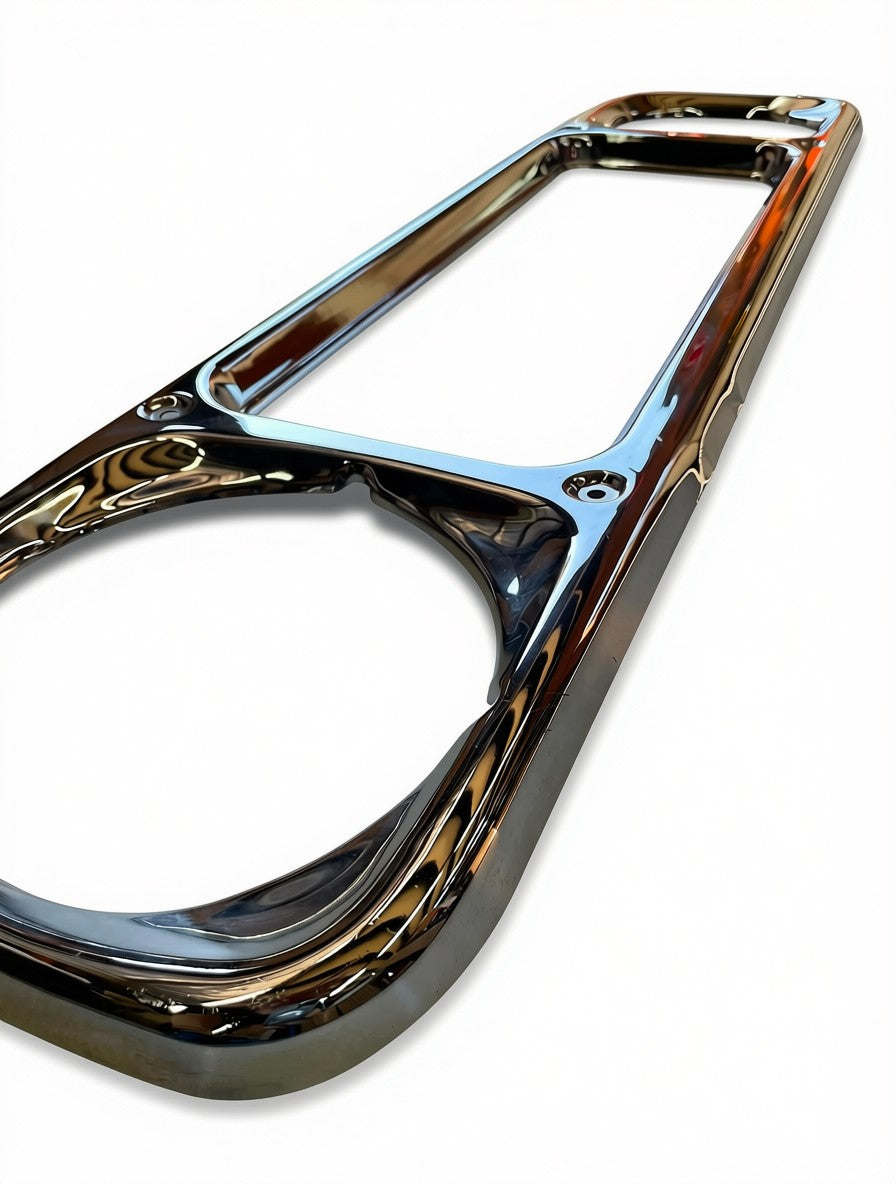 Aftermarket Chrome Grille Light Bezel Panel Suitable for 40 Series Landcruiser Late Model