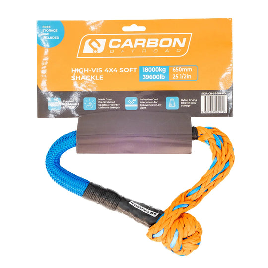 Carbon Offroad High-Vis 4x4 Soft Shackle CR-SS-18T-HV 4