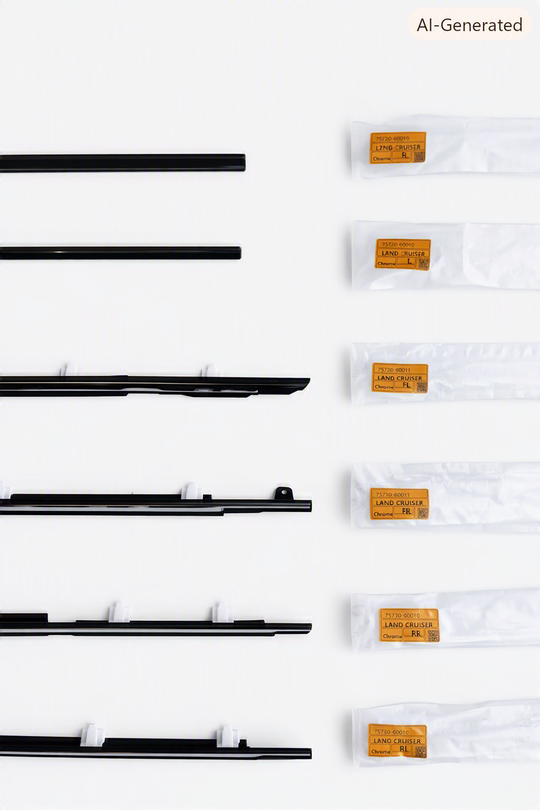 Chrome Window Seal Belt Weatherstrip Kit for Toyota Land Cruiser 80 Series.