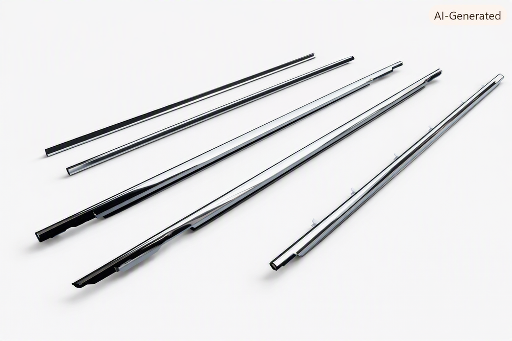 Chrome Window Seal Belt Weatherstrip Kit for Toyota Land Cruiser 80 Series