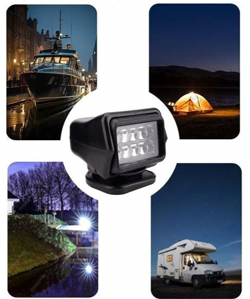 Epic 12 Volt Remote 360 Degree Led Search Light/Spotlight Magnetic Mount .......