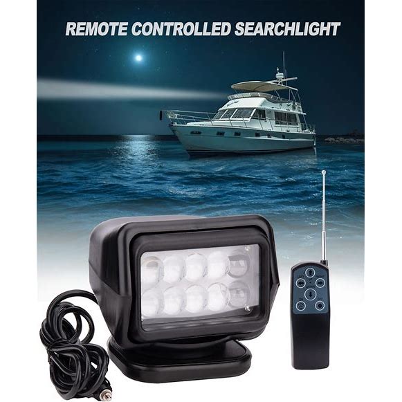Epic 12 Volt Remote 360 Degree Led Search Light/Spotlight Magnetic Mount ....
