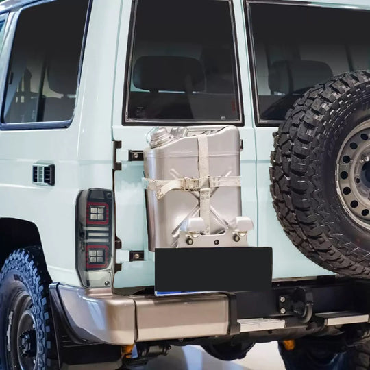 Set of LED Tail Lights Suitable for Toyota Landcruiser 78 Series on rear of vehicle