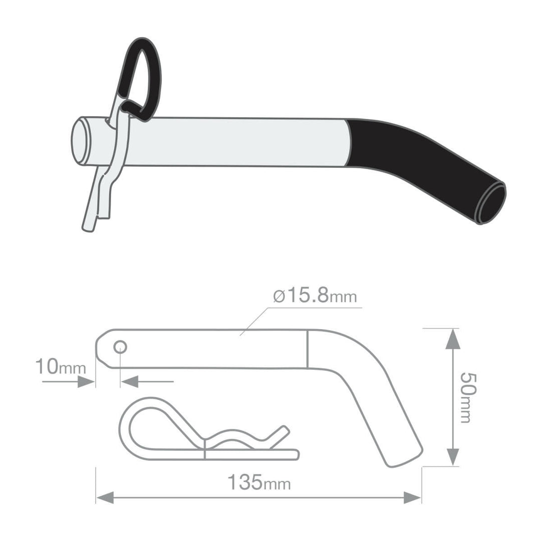 TAG Hitch Pin & R-Clip - Easy Grip EFS 
