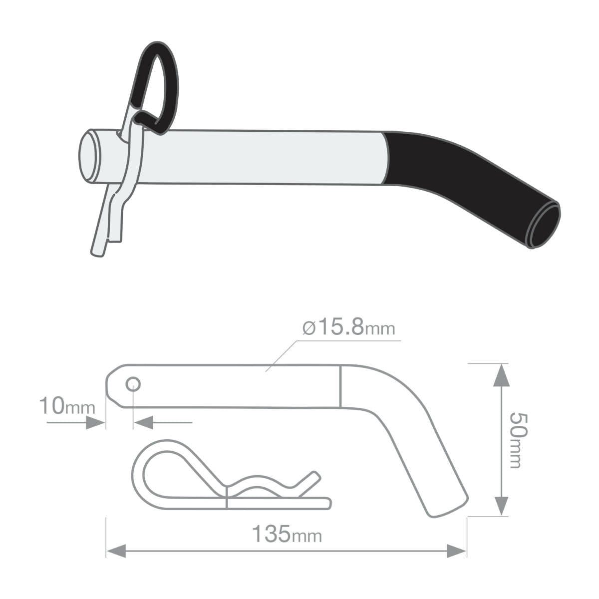 TAG Hitch Pin & R-Clip - Easy Grip EFS 