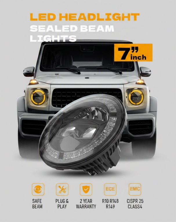 TRACK AUTO 7" LED Head Light 1