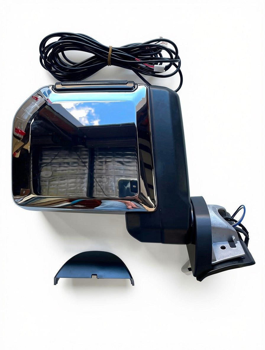 Upgrade Chrome Side Mirrors for Toyota Landcruiser 70 76 Series and 60 Series Power Mirror/Fold/Indicators