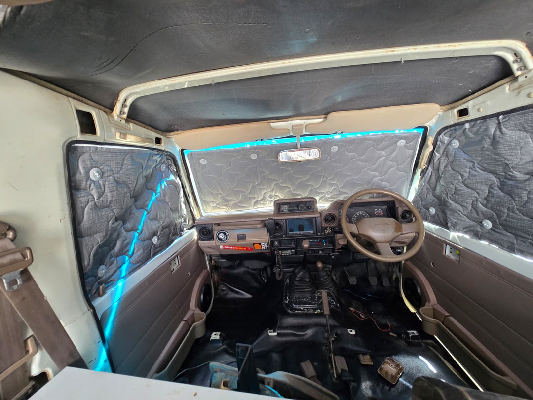 Aftermarket Solar Shade Screen Set Suitable for Toyota Landcruiser 78 Series Troop Carrier Troopy