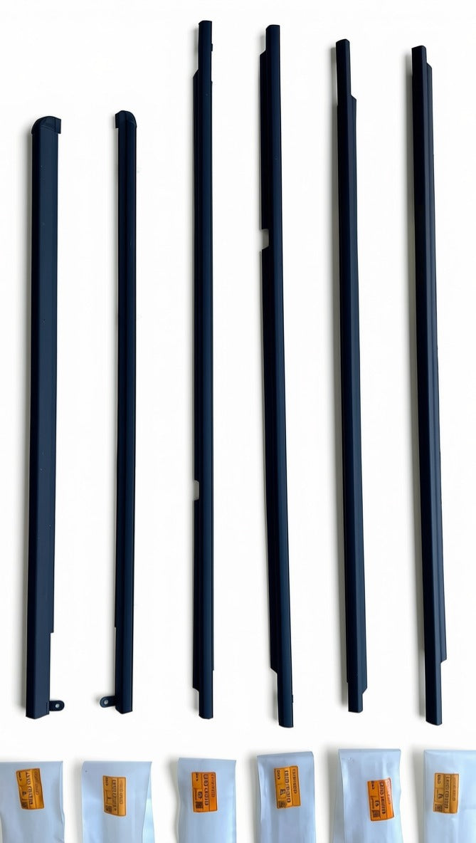 Window Seal Belt Weatherstrip Kit for Toyota Land Cruiser 100 Series Black