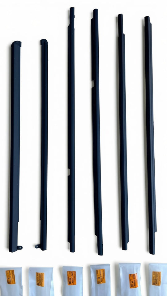 Window Seal Belt Weatherstrip Kit for Toyota Land Cruiser 100 Series Black