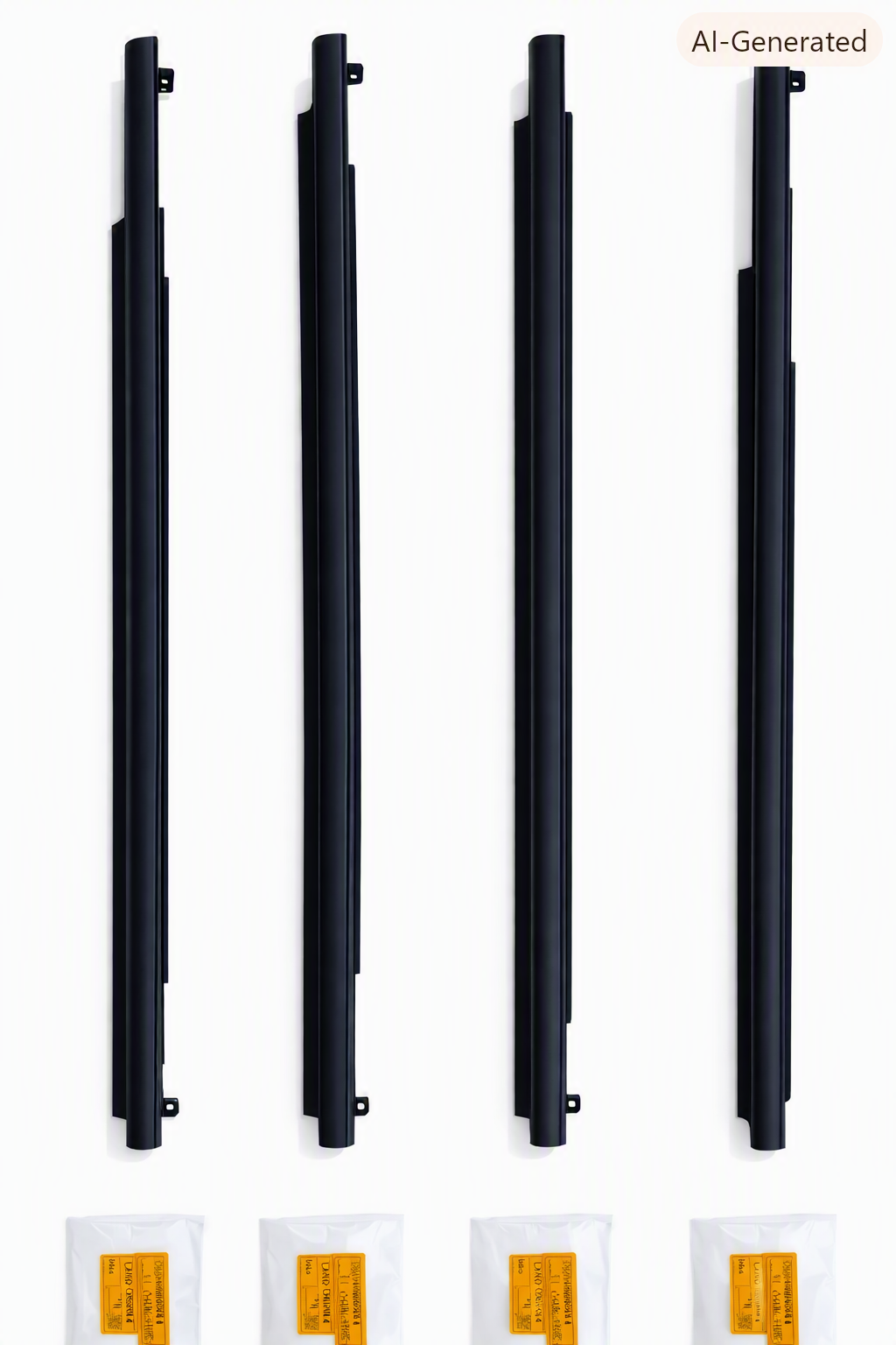 Window Seal Belt Weatherstrip Kit for Toyota Land Cruiser 200 Series Black.