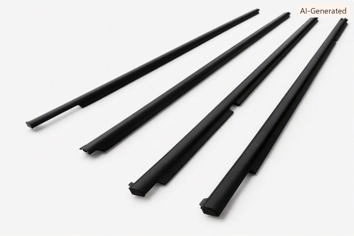 Window Seal Belt Weatherstrip Kit for Toyota Land Cruiser 200 Series Black
